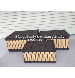 Rương đựng đồ nhựa giả mây 