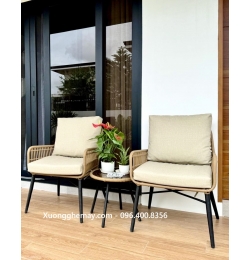 Bộ bàn ghế ban công nhựa giả mây XGN0206