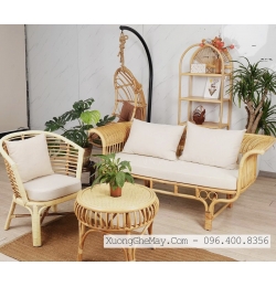 Bàn ghế mây tre SM075
