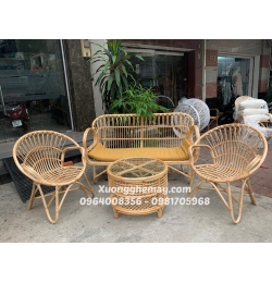 Bàn ghế mây tự nhiên SM36