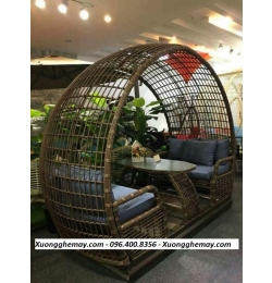 bàn ghế hồ bơi mái vòm XMT013