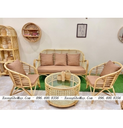 sofa phòng khách mây tre đan SM076