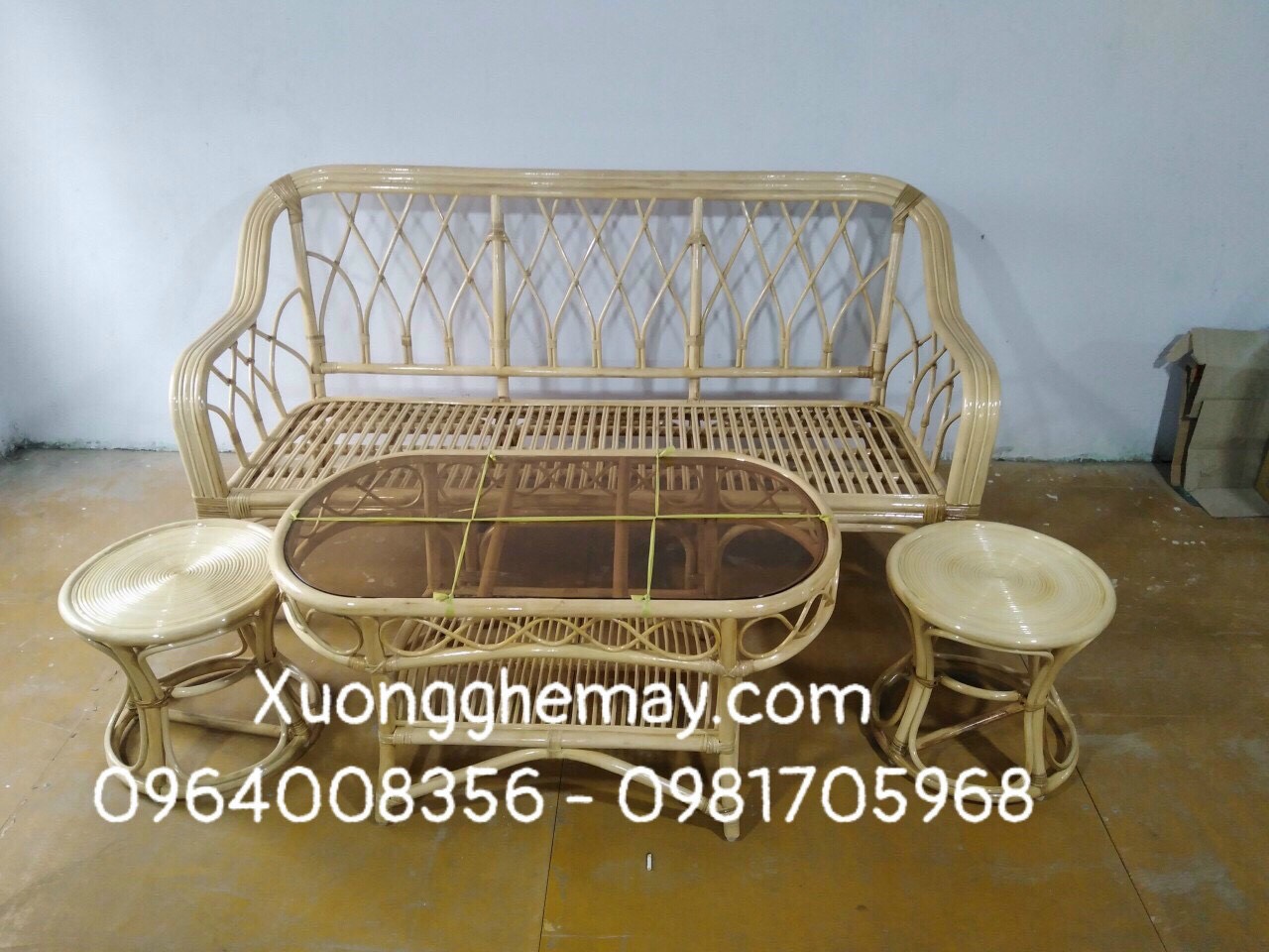
								Bàn ghế sofa mây SM29