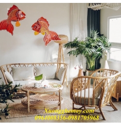 Bàn Ghế Mây Tự Nhiên SM61