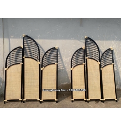 Bình phong trang trí mây tre đan XBP204