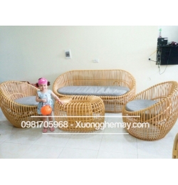 Bộ sofa trứng mây tự nhiên SM59