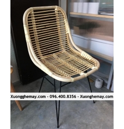 Ghế ăn mây chân sắt XGM066
