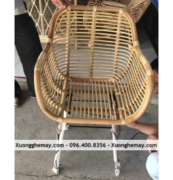 Ghế ăn mây chân sắt XGM068