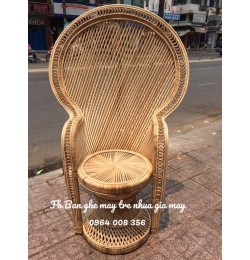 ghế đuôi công mây tre xmp12