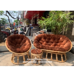 Bộ ghế mây tre papasan