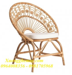 Ghế mây tự nhiên đuôi công XGM35