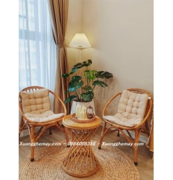 bộ bàn ghế mây xinh