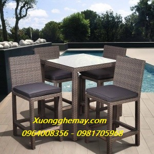 
								Ghế quầy bar nhựa giả mây XGN24