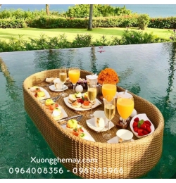Khay nổi bể bơi hình oval