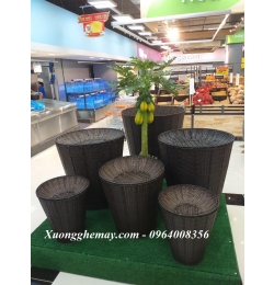 Bộ sọt trưng bày trái cây dáng tròn