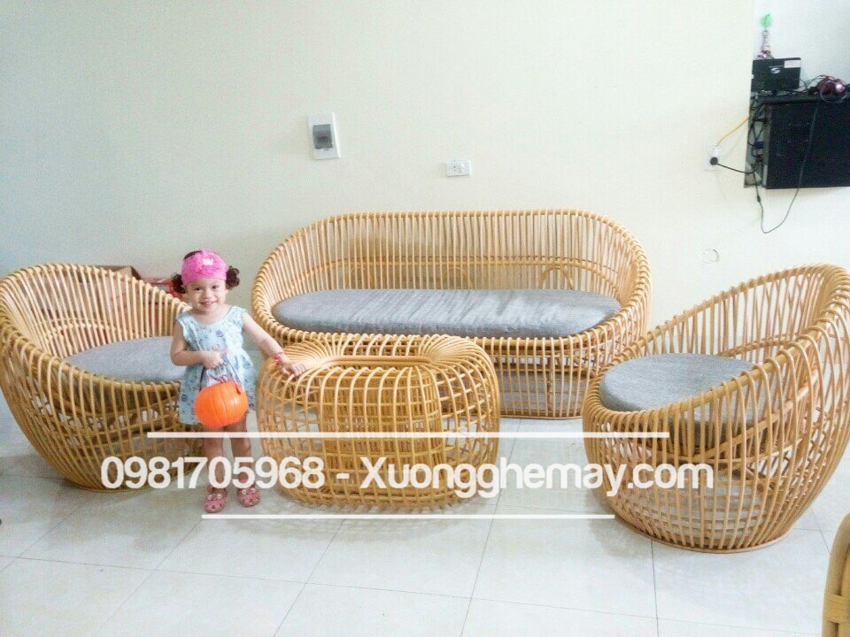 
								Sofa mây SM07