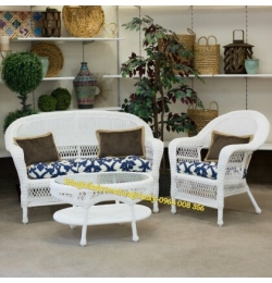 Sofa mây đan màu trắng SM20