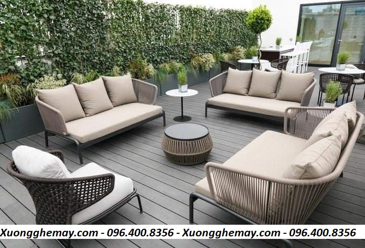 
								Bộ sofa dây dù cho không gian ngoài trời 