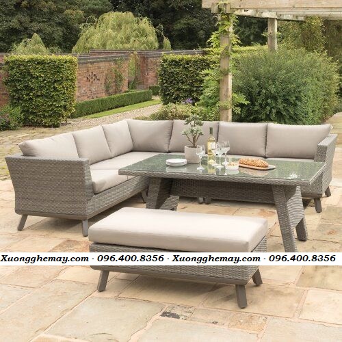 
								Sofa nhựa giả mây cho khu vực sân thượng