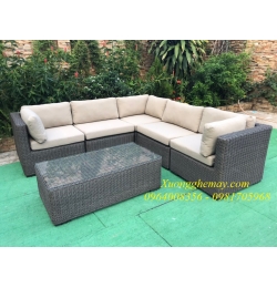 sofa góc nhựa giả mây SN12