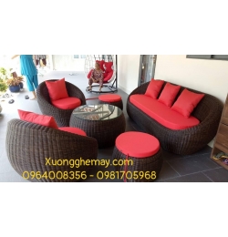 Sofa sò nhựa giả mây SN33