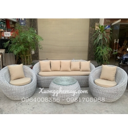 Sofa trứng nhựa giả mây