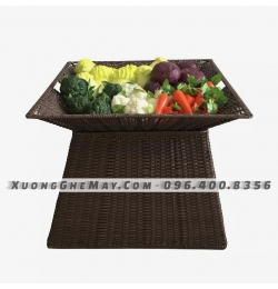 Sọt trưng bày trái cây dáng vuông cho siêu thị KN06